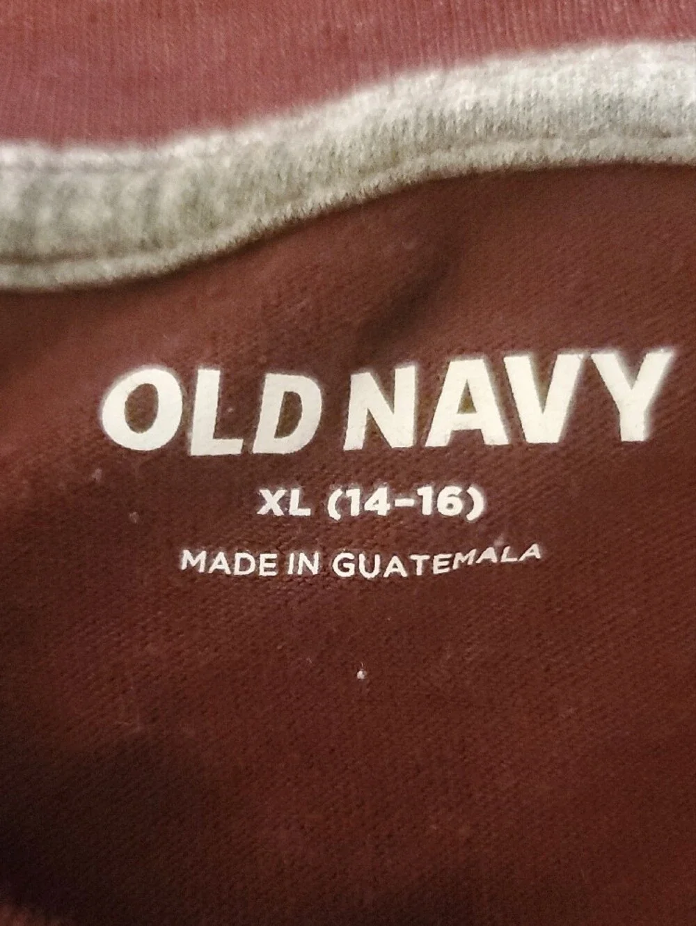 Old Navy Maroon Long Sleeve Tee with Multicolor Wildlife Panel